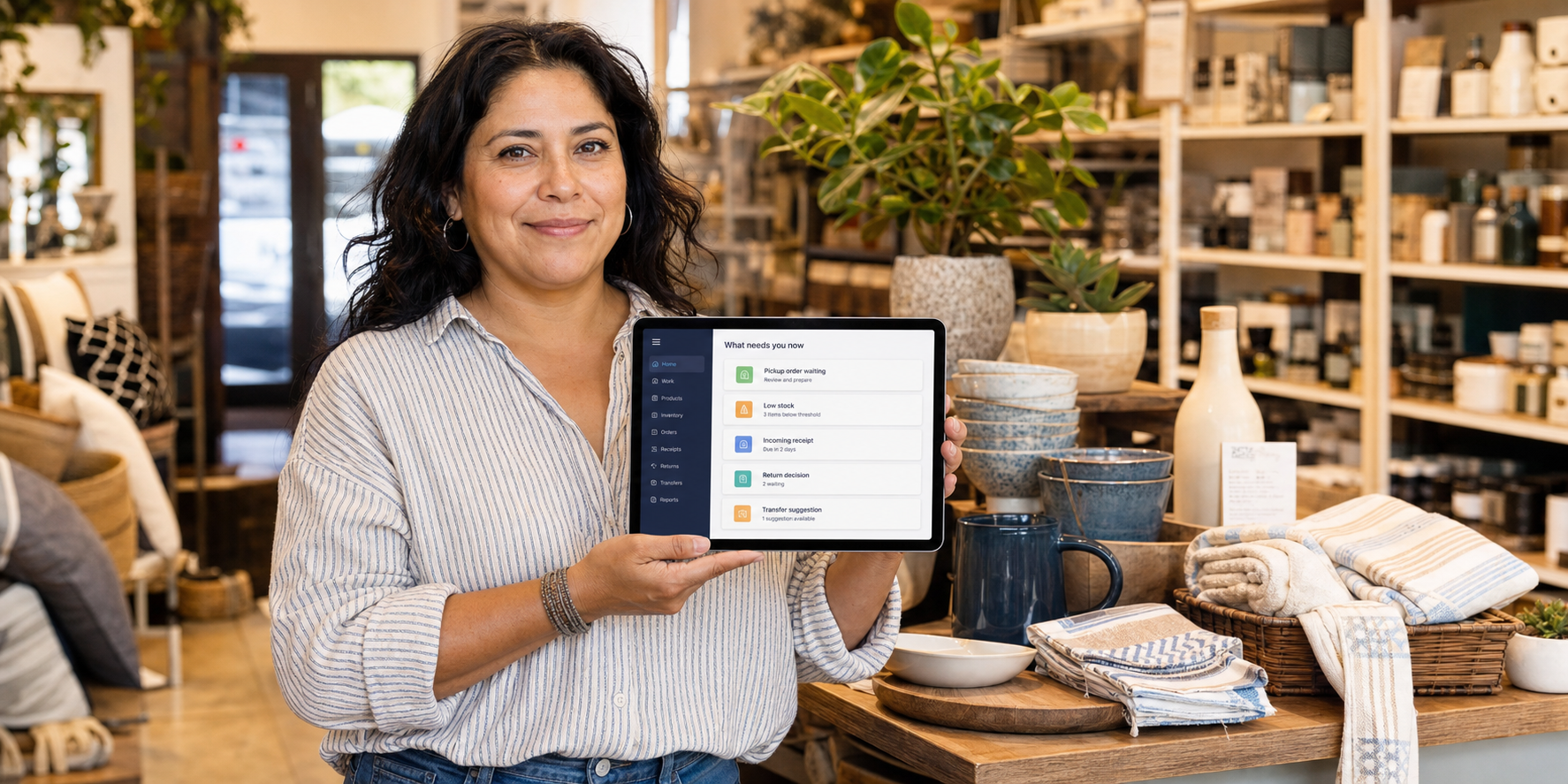 Marisol retail merchandiser with DPF merchandise workspace